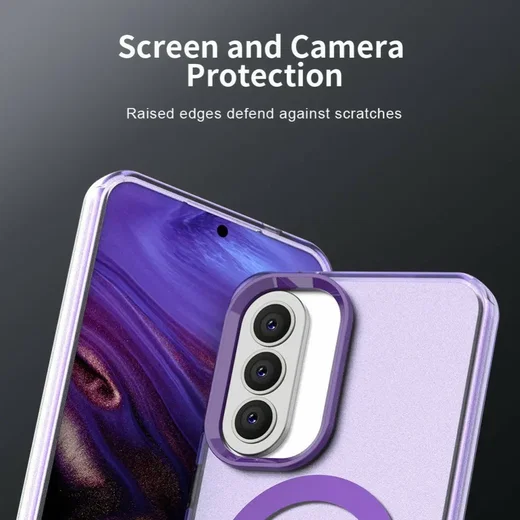 Samsung Galaxy A57 Hoesje MagSafe Backcover Semi-Transparant & Paars afbeelding 8