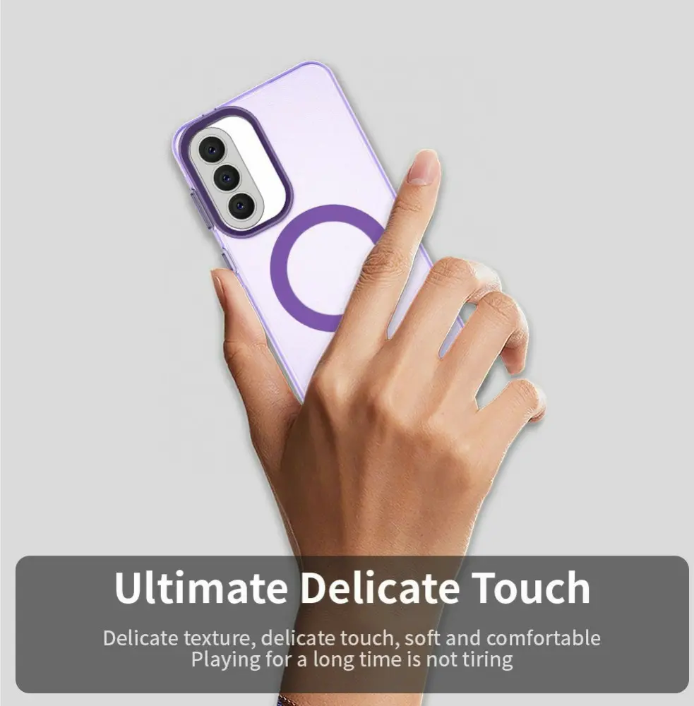Samsung Galaxy A57 Hoesje MagSafe Backcover Semi-Transparant & Paars afbeelding 6