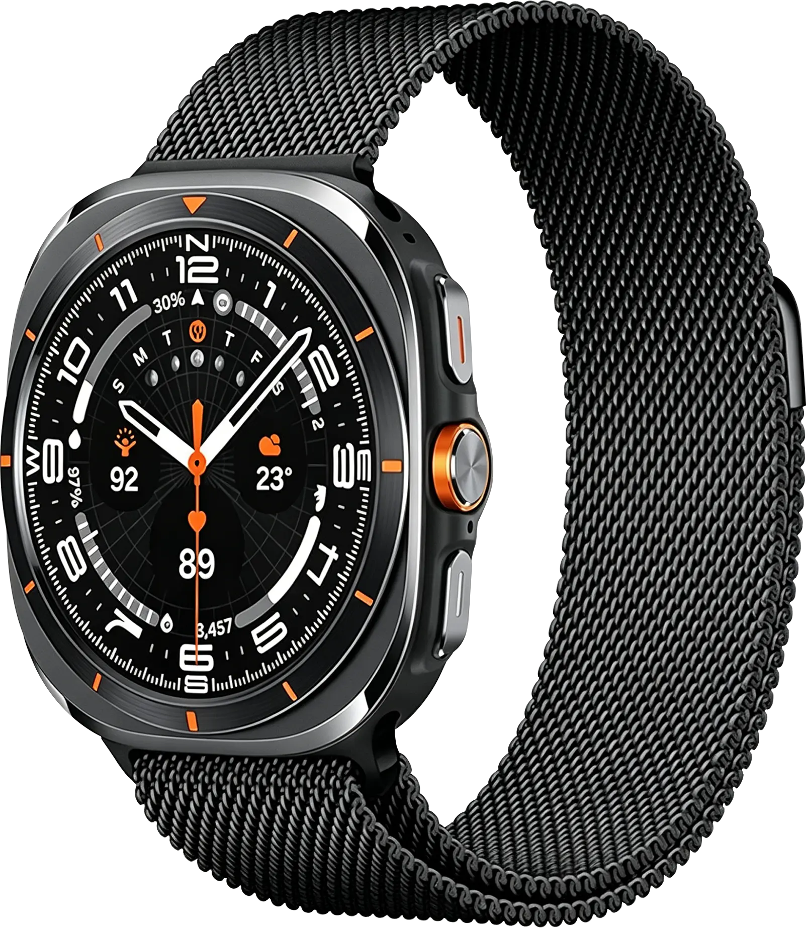 SBG Milanees - Samsung Galaxy Watch Ultra Bandje - Zwart afbeelding 1