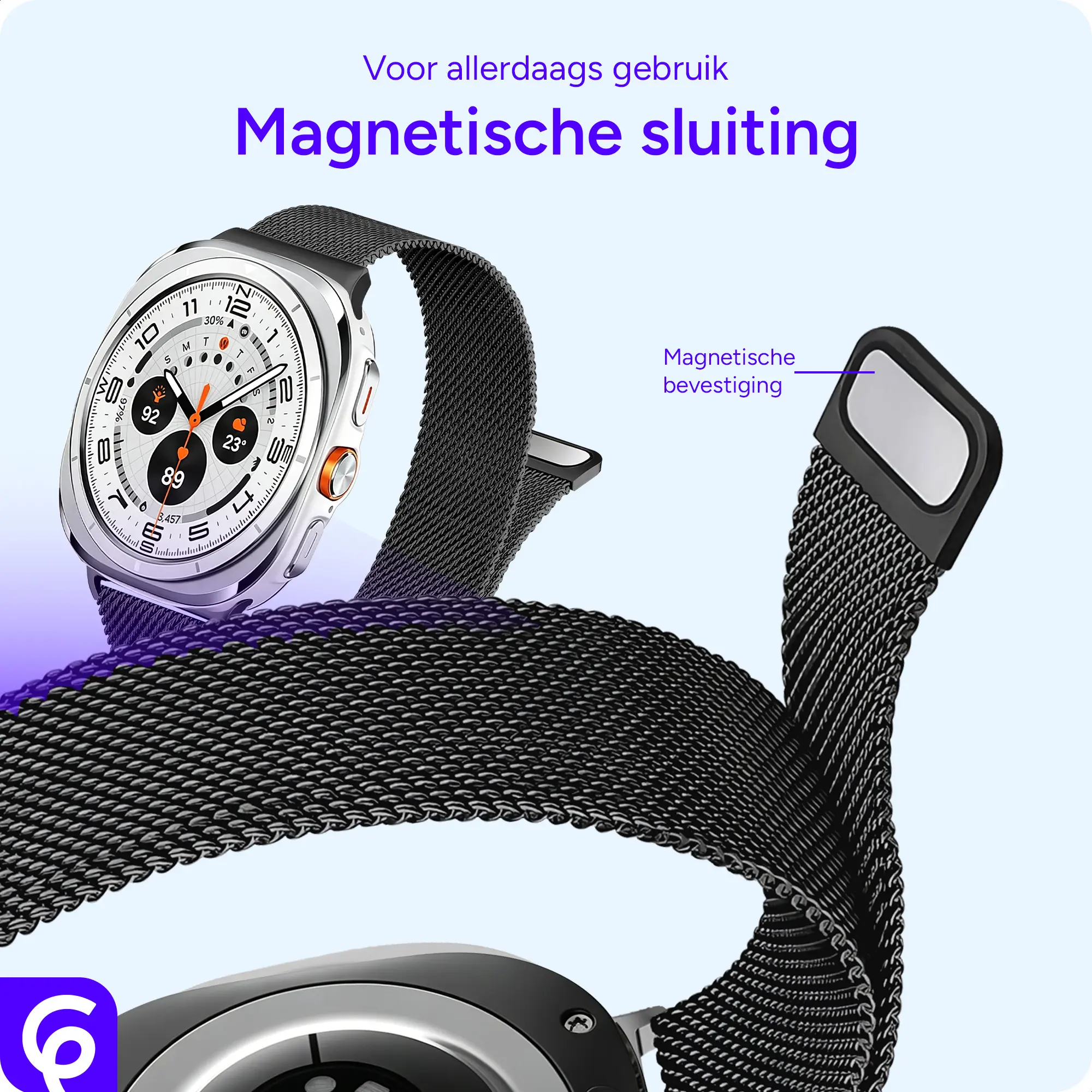 SBG Milanees - Samsung Galaxy Watch Ultra Bandje - Zilver afbeelding 3