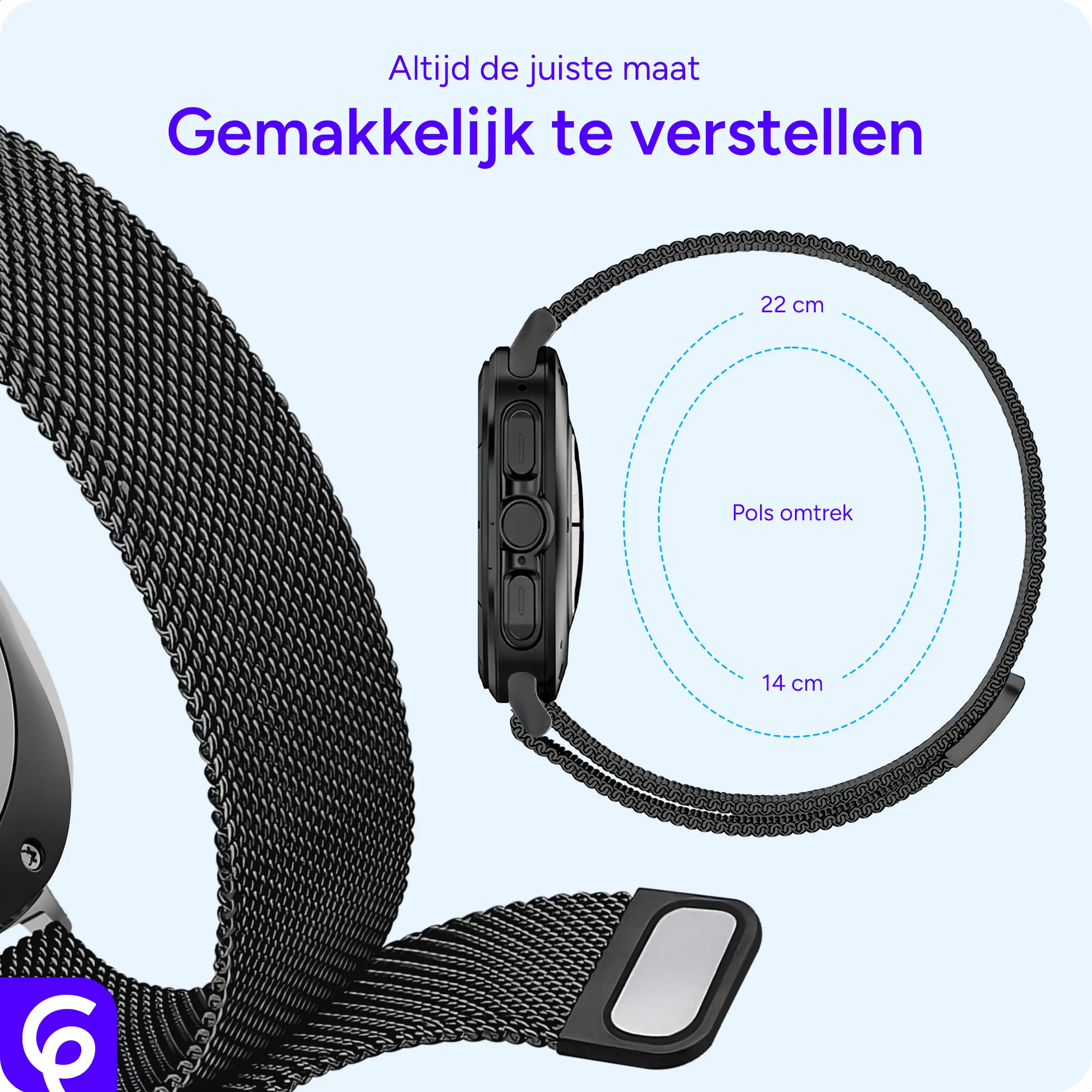 SBG Milanees - Samsung Galaxy Watch Ultra Bandje - Zilver afbeelding 2