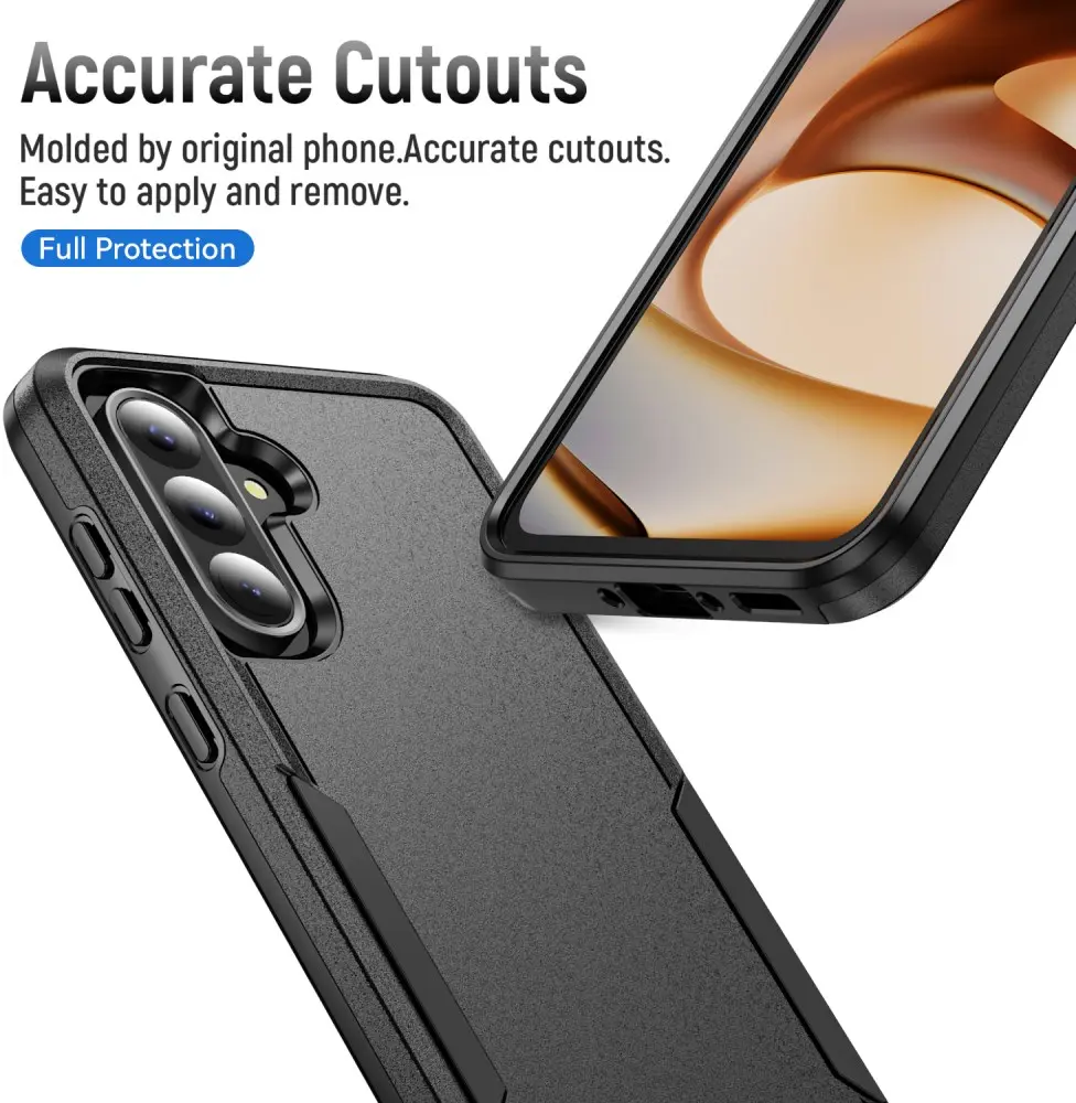 Samsung Galaxy A37 Hoesje Schokbestendige Hardcase Back Cover Zwart afbeelding 2