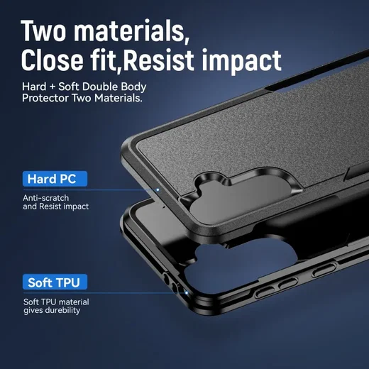 Samsung Galaxy A37 Hoesje Schokbestendige Hardcase Back Cover Zwart afbeelding 8