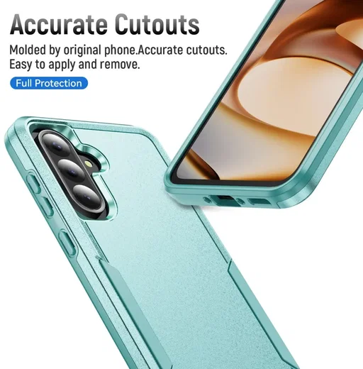 Samsung Galaxy A37 Hoesje Schokbestendige Hardcase Back Cover Groen afbeelding 2