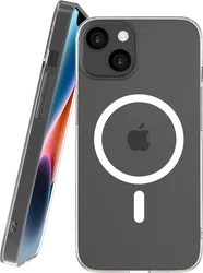 NEKIT Bare Apple iPhone 14 / 13 Hoesje 1.2MM Thin Case MagSafe Transparant afbeelding
