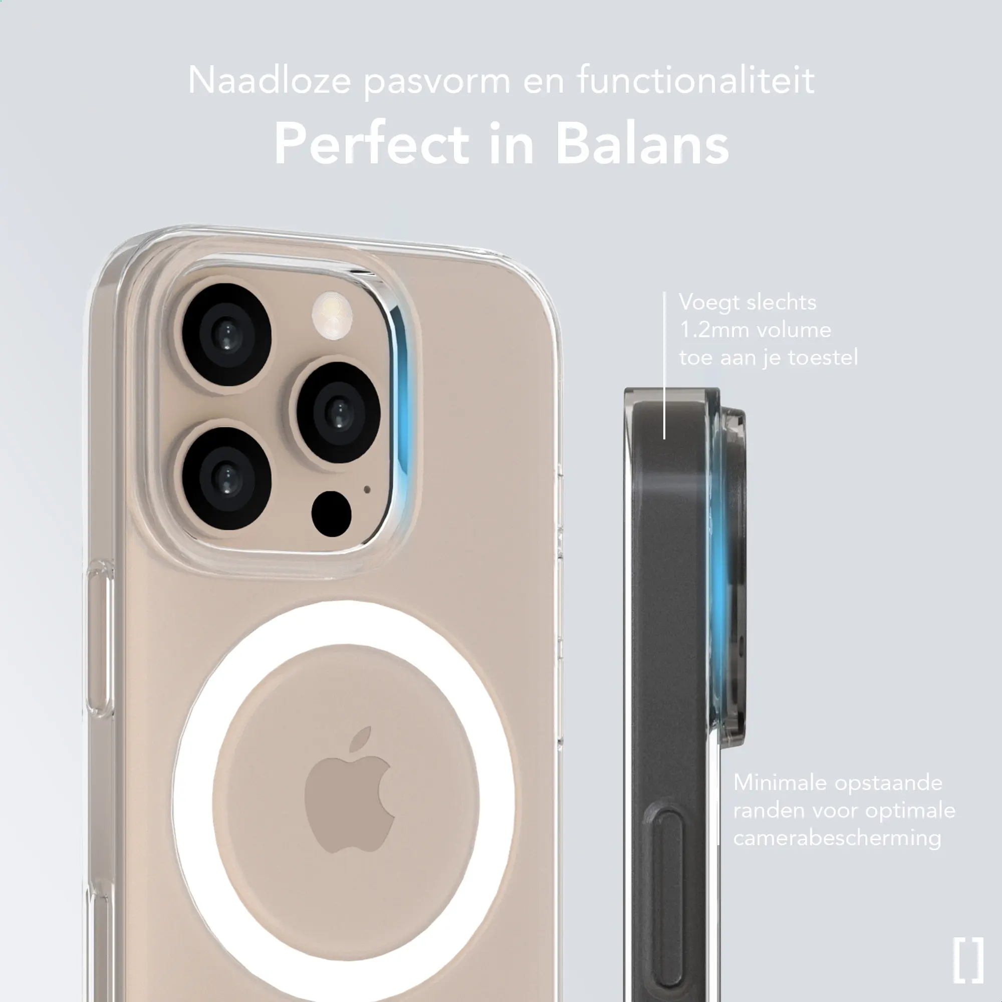 NEKIT Bare Apple iPhone 14 / 13 Hoesje 1.2MM Thin Case MagSafe Transparant afbeelding 3
