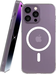 NEKIT Bare Apple iPhone 14 Pro Max Hoesje 1.2MM Thin Case MagSafe Transparant afbeelding
