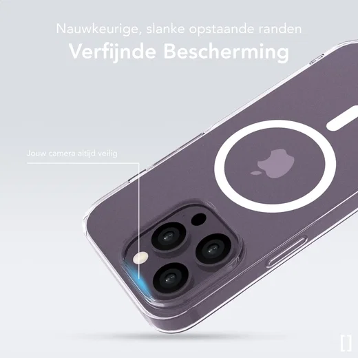 NEKIT Bare Apple iPhone 14 Pro Max Hoesje 1.2MM Thin Case MagSafe Transparant afbeelding 4