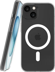 NEKIT Bare Apple iPhone 15 Hoesje 1.2MM Thin Case MagSafe Transparant afbeelding