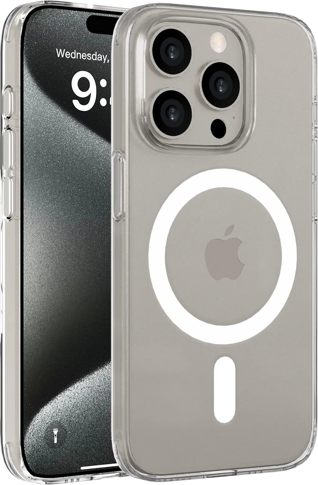 NEKIT Bare Apple iPhone 15 Pro Hoesje 1.2MM Thin Case MagSafe Transparant afbeelding 8