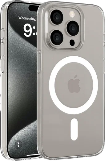 NEKIT Bare Apple iPhone 15 Pro Hoesje 1.2MM Thin Case MagSafe Transparant afbeelding 8