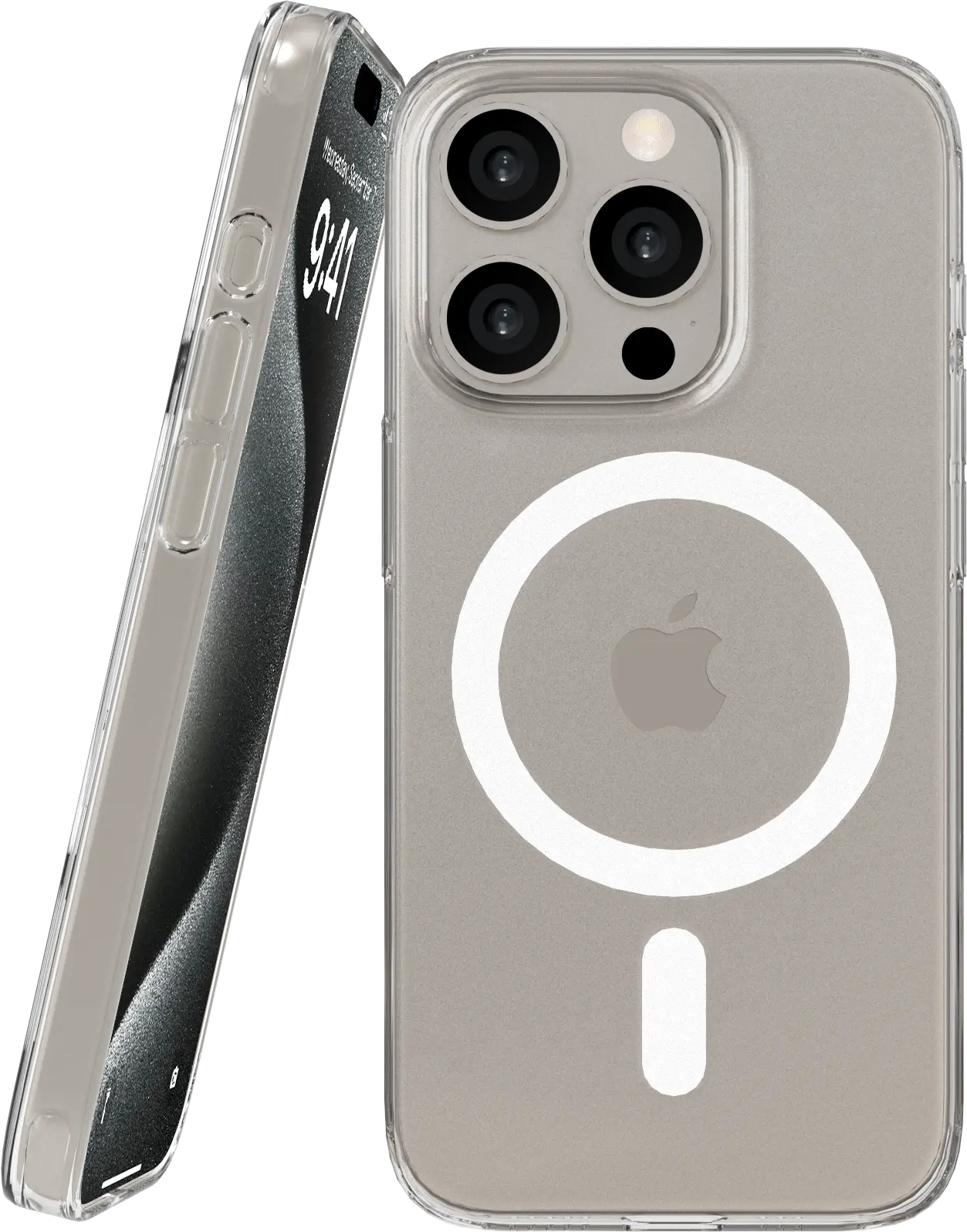 NEKIT Bare Apple iPhone 15 Pro Hoesje 1.2MM Thin Case MagSafe Transparant afbeelding 1