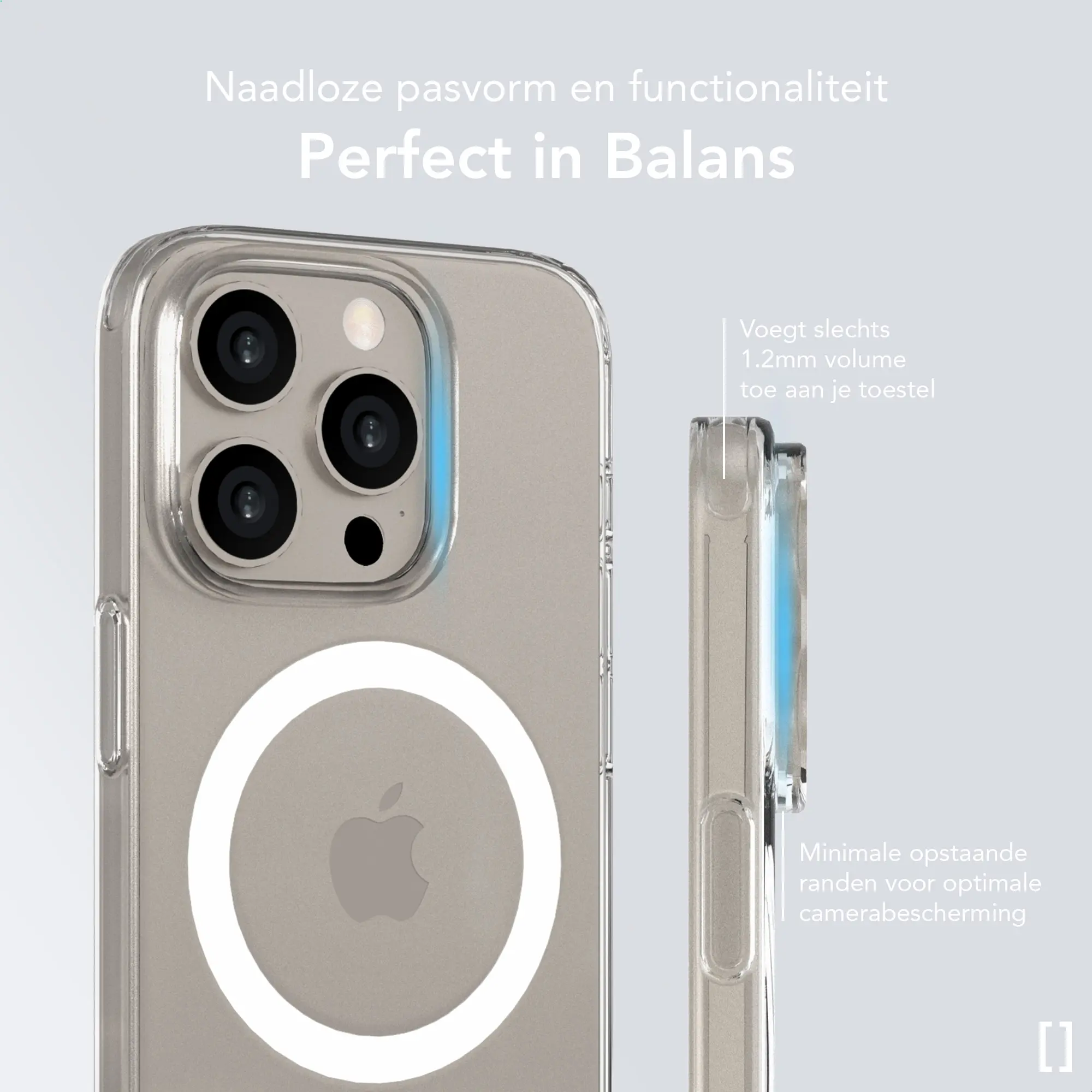 NEKIT Bare Apple iPhone 15 Pro Max Hoesje 1.2MM Thin Case MagSafe Transparant afbeelding 4