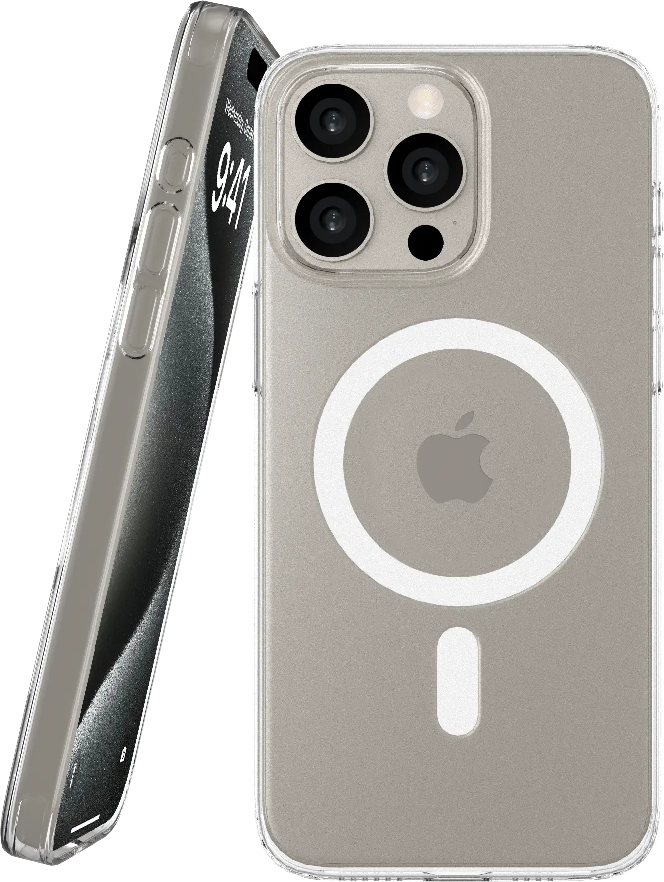 NEKIT Bare Apple iPhone 15 Pro Max Hoesje 1.2MM Thin Case MagSafe Transparant afbeelding 1