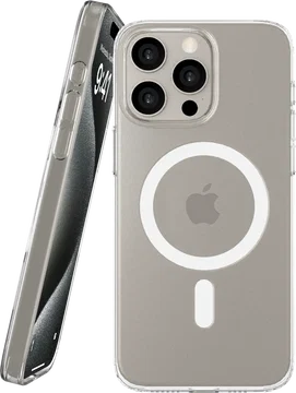 NEKIT Bare Apple iPhone 15 Pro Max Hoesje 1.2MM Thin Case MagSafe Transparant