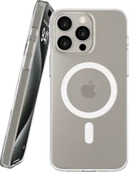 NEKIT Bare Apple iPhone 15 Pro Max Hoesje 1.2MM Thin Case MagSafe Transparant afbeelding