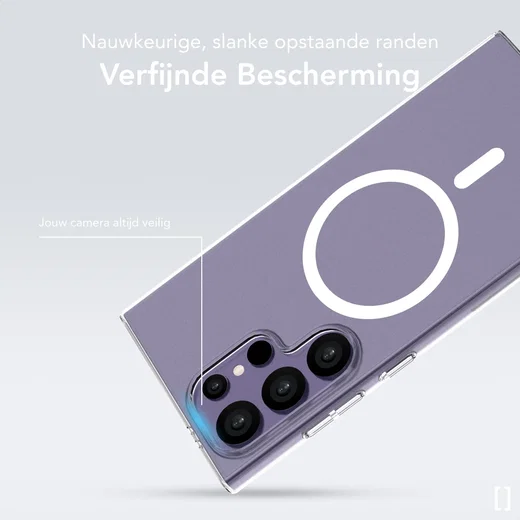 NEKIT Bare Samsung Galaxy S24 Ultra Hoesje 1.2MM Thin Case MagSafe Transparant afbeelding 5
