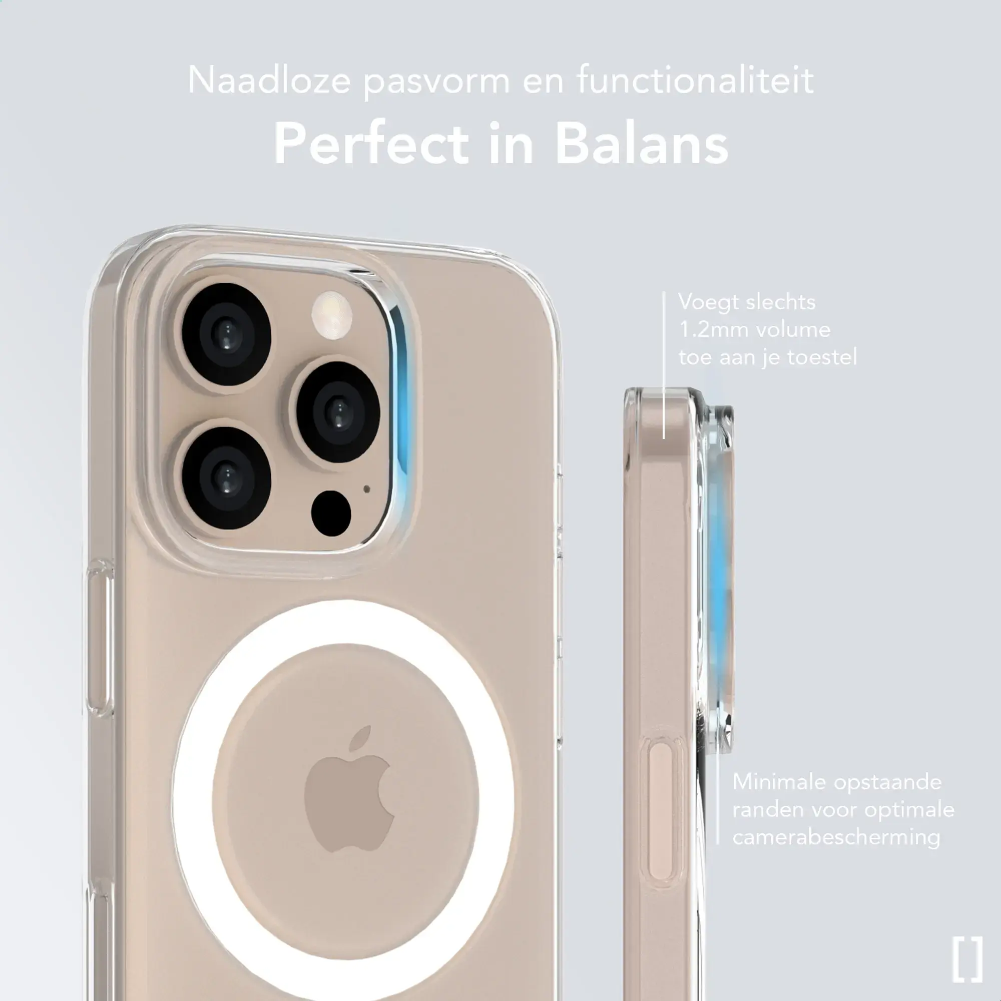 NEKIT Bare Apple iPhone 16 Pro Max Hoesje 1.2MM Thin Case MagSafe Transparant afbeelding 4
