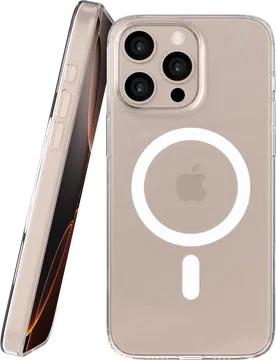 NEKIT Bare Apple iPhone 16 Pro Max Hoesje 1.2MM Thin Case MagSafe Transparant