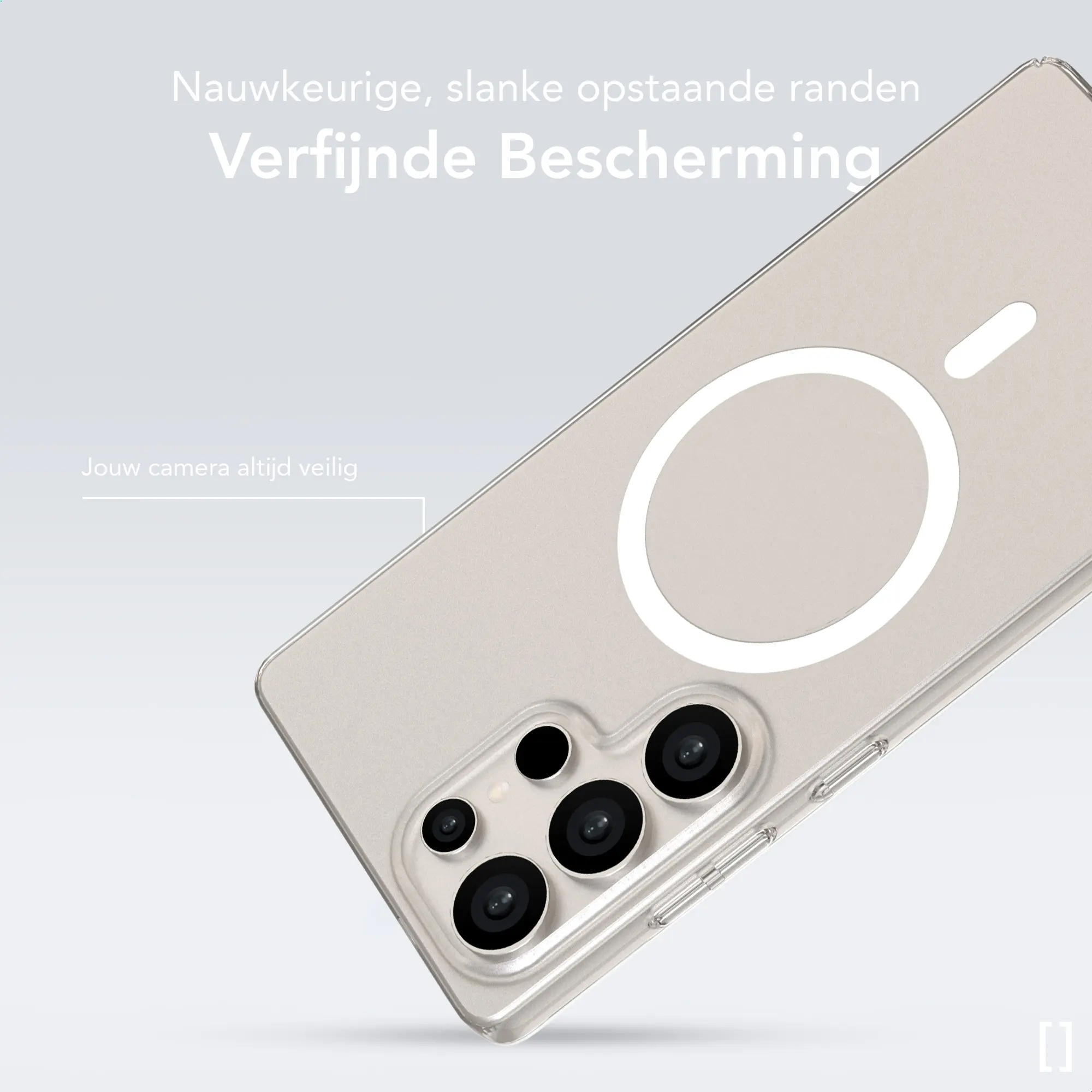 NEKIT Bare Samsung Galaxy S25 Ultra Hoesje 1.2MM Thin Case MagSafe Transparant afbeelding 4