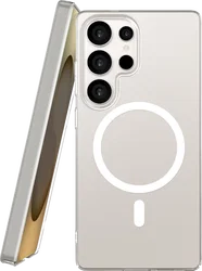 NEKIT Bare Samsung Galaxy S25 Ultra Hoesje 1.2MM Thin Case MagSafe Transparant afbeelding
