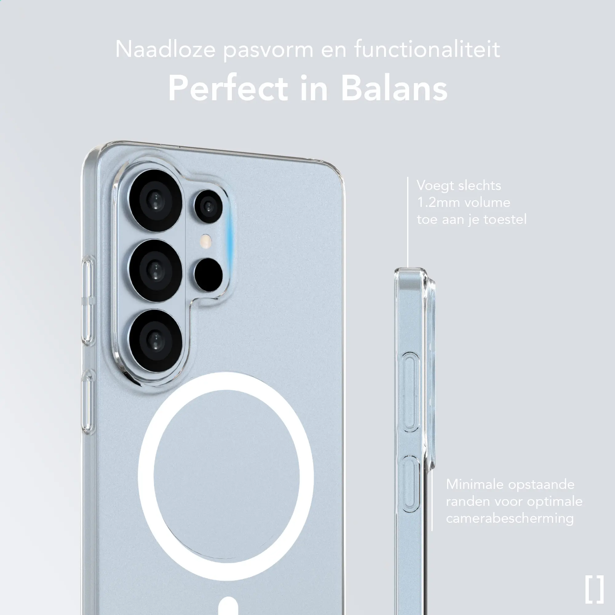 NEKIT Bare Samsung Galaxy S26 Ultra Hoesje 1.2MM Thin Case MagSafe Transparant afbeelding 4