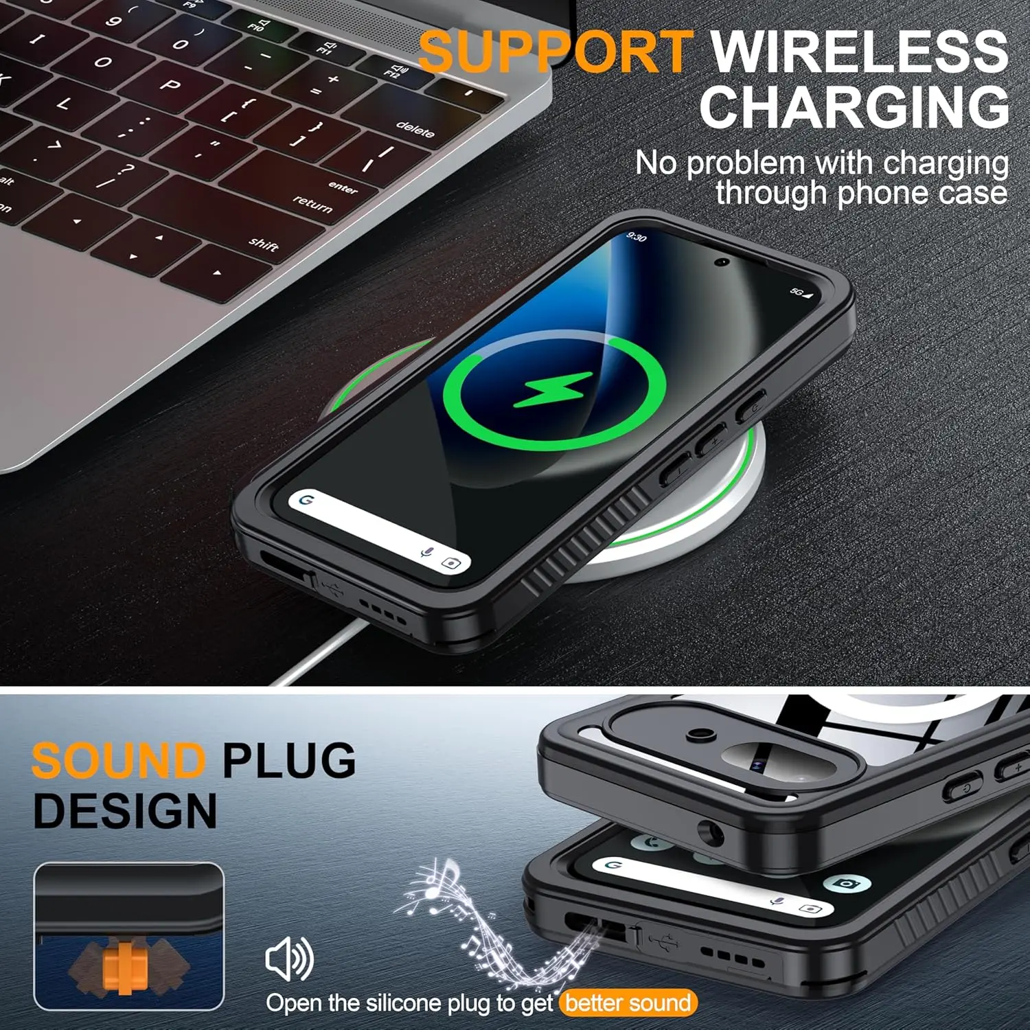 SBG Outdoor Case Google Pixel 10a Waterdicht met MagSafe / Qi2 Zwart afbeelding 6