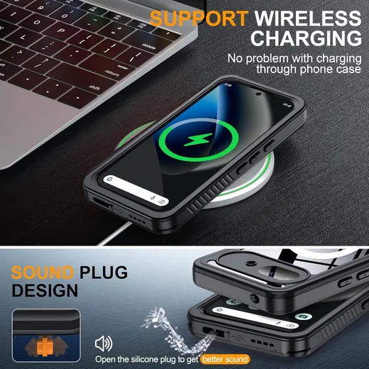 SBG Outdoor Case Google Pixel 10a Waterdicht met MagSafe / Qi2 Zwart afbeelding 6