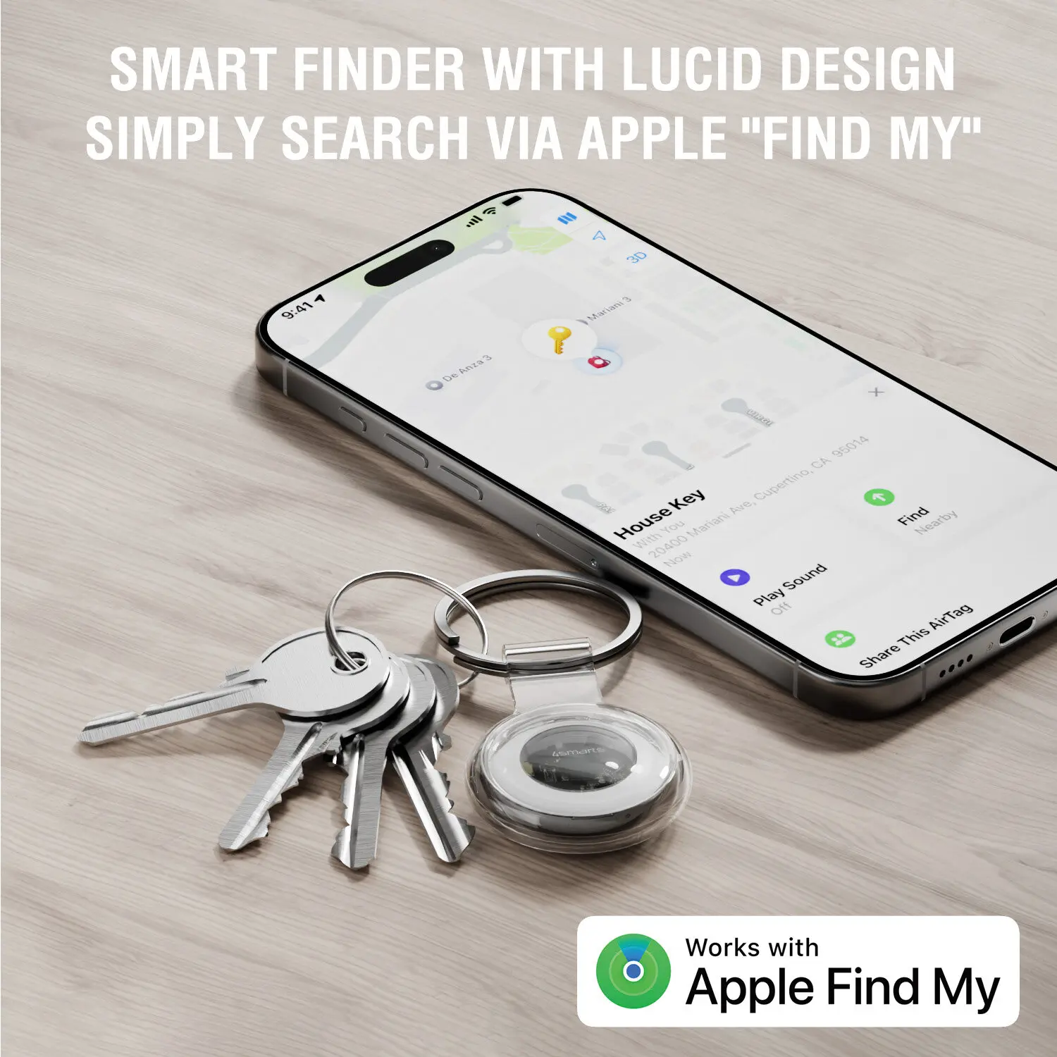 4smarts SkyTag Slim Bluetooth Tracker 2-Pack Wit Transparant afbeelding 3