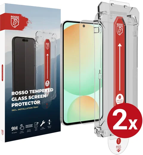 Rosso Samsung Galaxy A37 Tempered Glass Installatietray Dust Removal (2-Pack) afbeelding 2