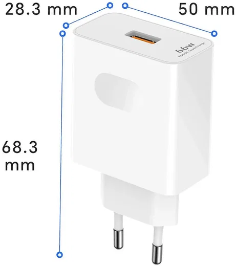 Originele Honor 66W USB-A Oplader GaN Snellader SuperCharge Wit afbeelding 5