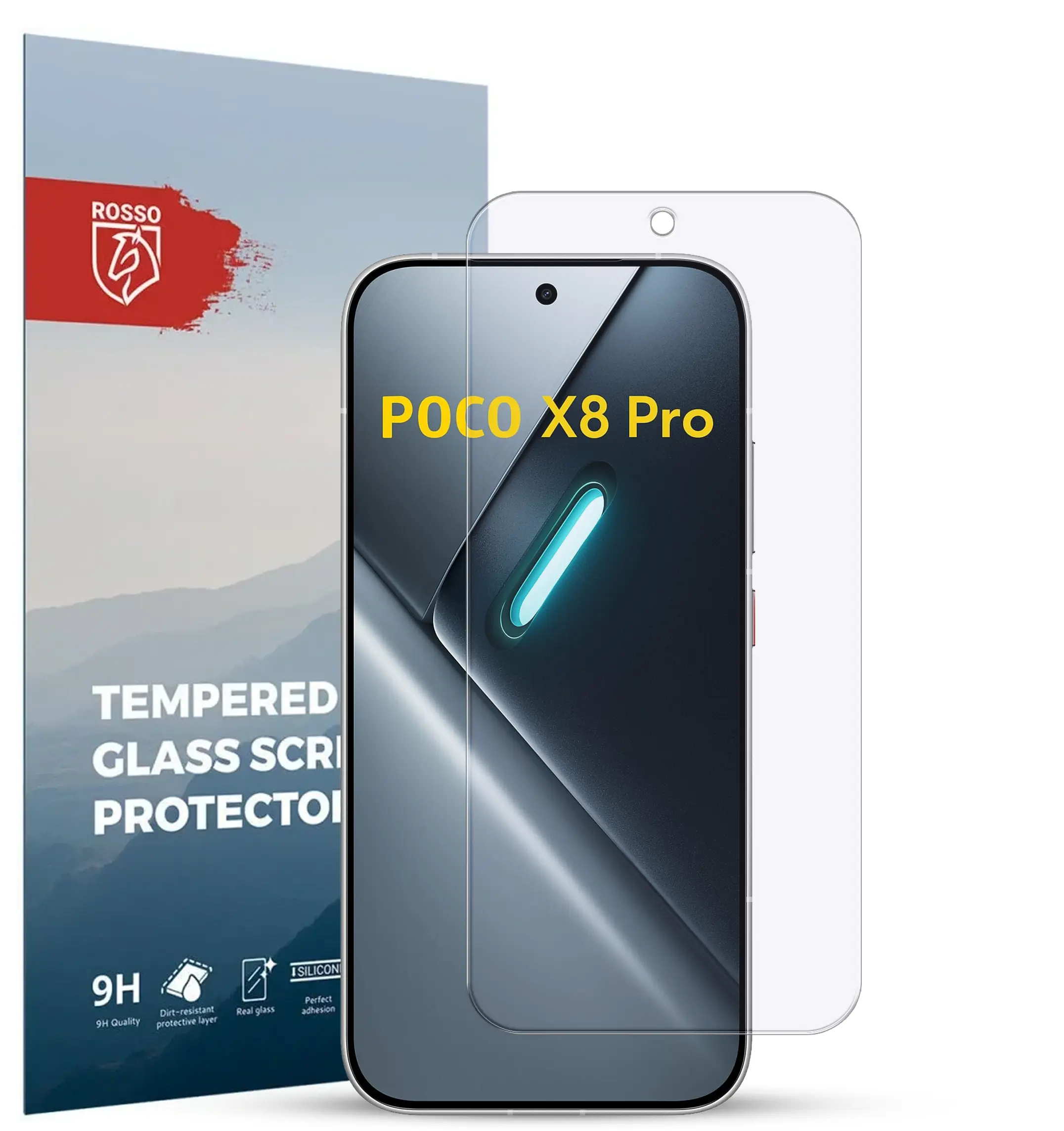 Rosso Xiaomi Poco X8 Pro 9H Tempered Glass Screen Protector afbeelding 1