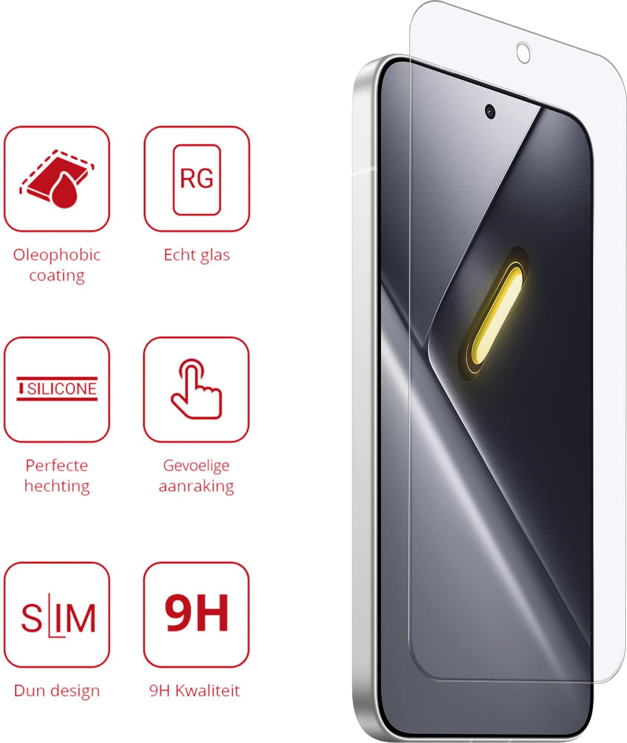 Rosso Xiaomi Poco X8 Pro 9H Tempered Glass Screen Protector afbeelding 2
