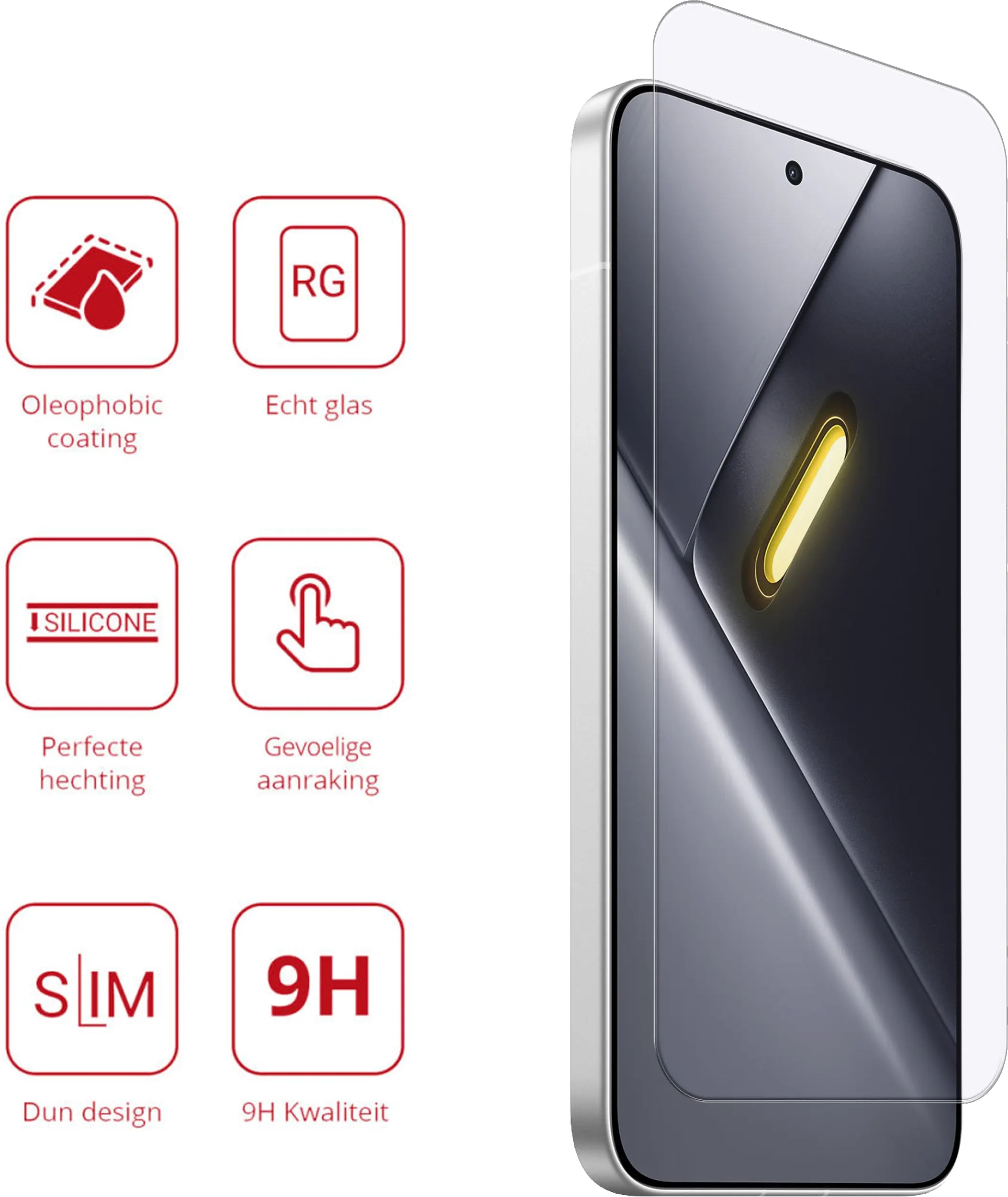 Rosso Xiaomi Poco X8 Pro Max 9H Tempered Glass Screen Protector afbeelding 2