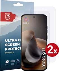 Rosso Motorola Moto G77 Screen Protector Case Friendly Folie Duo Pack afbeelding