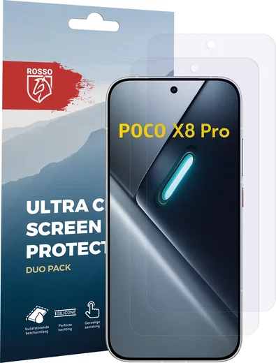 Rosso Xiaomi Poco X8 Pro Screen Protector Case Friendly Folie Duo Pack afbeelding 8