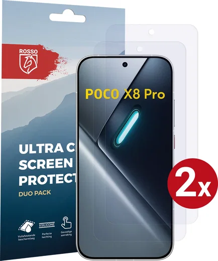Rosso Xiaomi Poco X8 Pro Screen Protector Case Friendly Folie Duo Pack afbeelding 1