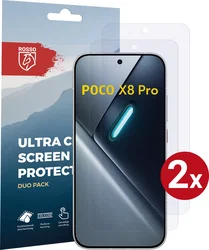 Rosso Xiaomi Poco X8 Pro Screen Protector Case Friendly Folie Duo Pack afbeelding