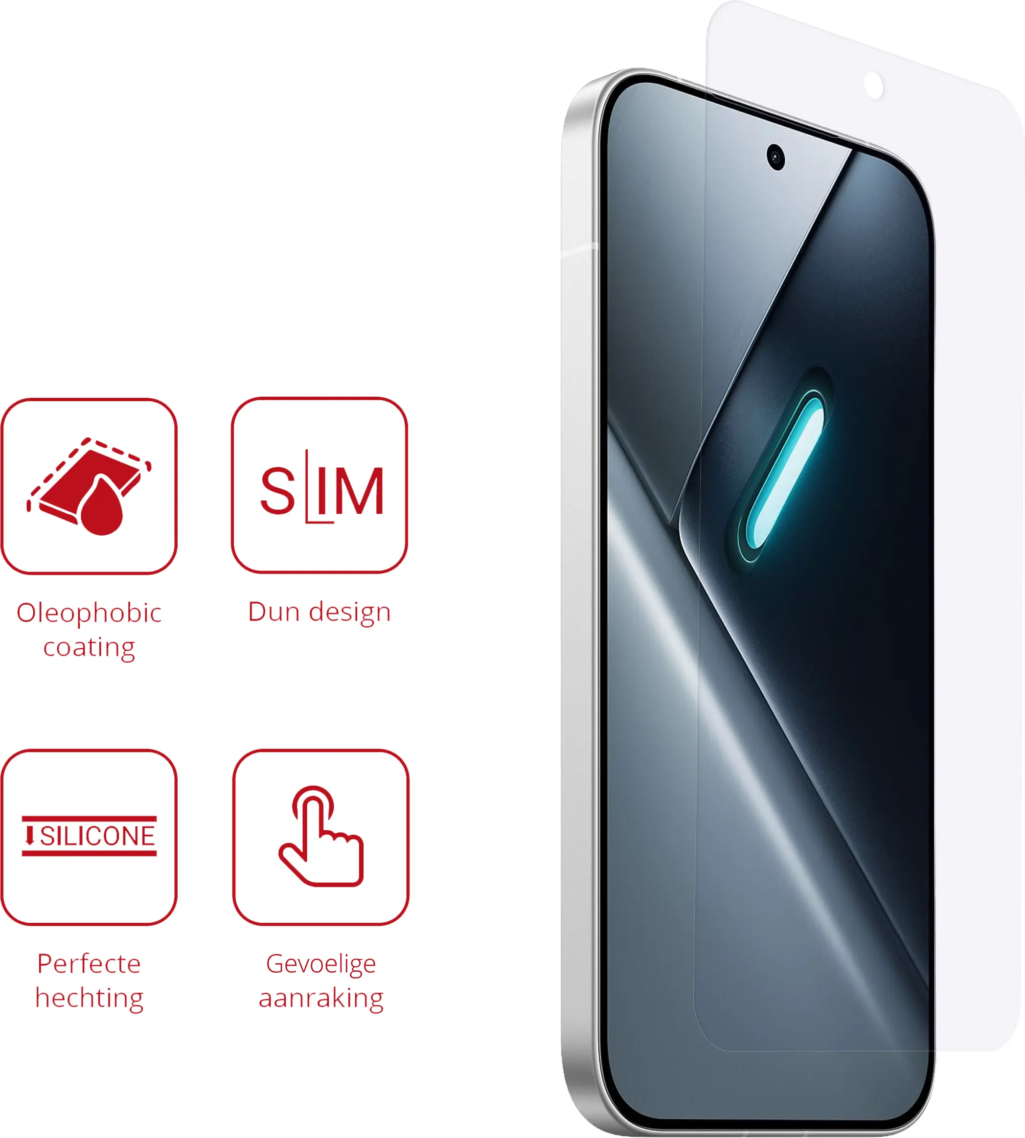 Rosso Xiaomi Poco X8 Pro Screen Protector Case Friendly Folie Duo Pack afbeelding 2