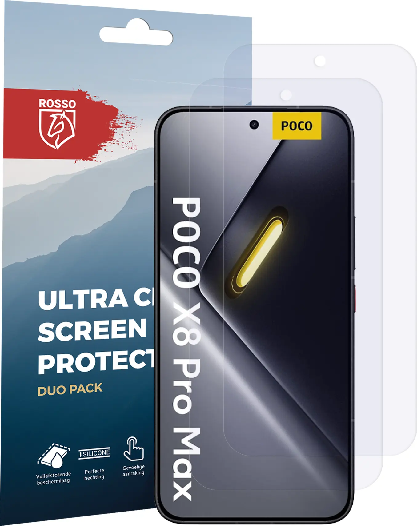 Rosso Xiaomi Poco X8 Pro Max Screen Protector Case Friendly Folie Duo Pack afbeelding 8