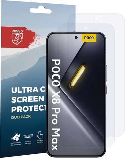 Rosso Xiaomi Poco X8 Pro Max Screen Protector Case Friendly Folie Duo Pack afbeelding 8