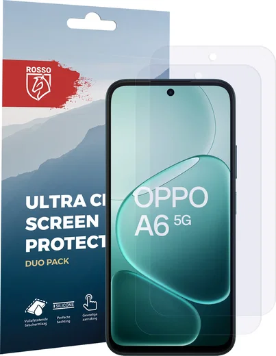 Rosso Oppo A6 Screen Protector Case Friendly Folie Duo Pack afbeelding 7