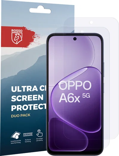 Rosso Oppo A6x Screen Protector Case Friendly Folie Duo Pack afbeelding 9