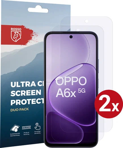 Rosso Oppo A6x Screen Protector Case Friendly Folie Duo Pack afbeelding 1