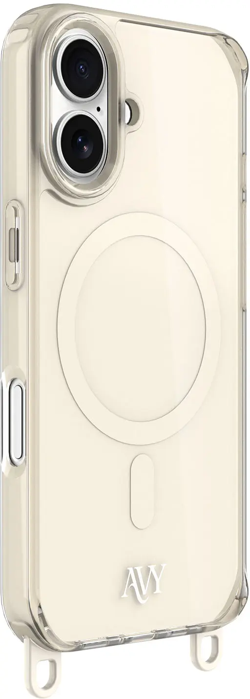AVY Apple iPhone 17 Hoesje MagSafe met Koord Haakjes Beige afbeelding 12