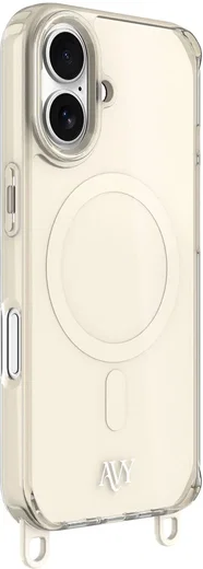 AVY Apple iPhone 17 Hoesje MagSafe met Koord Haakjes Beige afbeelding 12