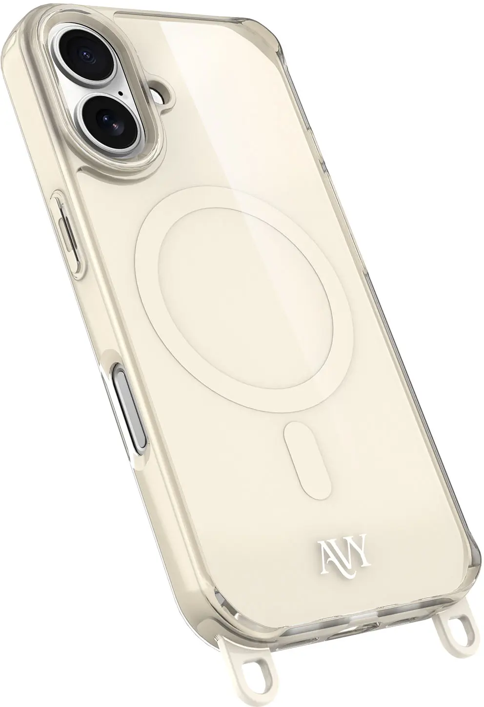 AVY Apple iPhone 17 Hoesje MagSafe met Koord Haakjes Beige afbeelding 14
