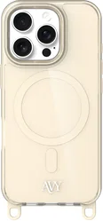 AVY Apple iPhone 16 Pro Hoesje MagSafe met Koord Haakjes Beige afbeelding