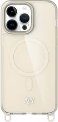 AVY Apple iPhone 14 Pro Max Hoesje MagSafe met Koord Haakjes Beige afbeelding