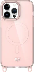 AVY Apple iPhone 14 Pro Max Hoesje MagSafe met Koord Haakjes Roze afbeelding
